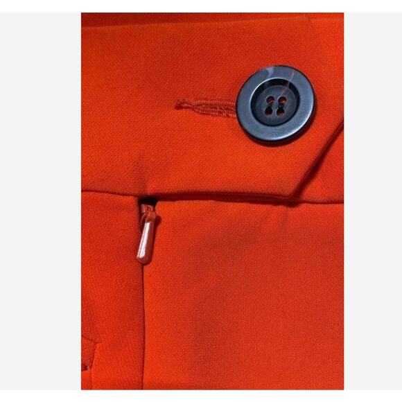 Paris Georgia Red Cuffed Wide Leg Tailored Pants - Picture 6 of 6